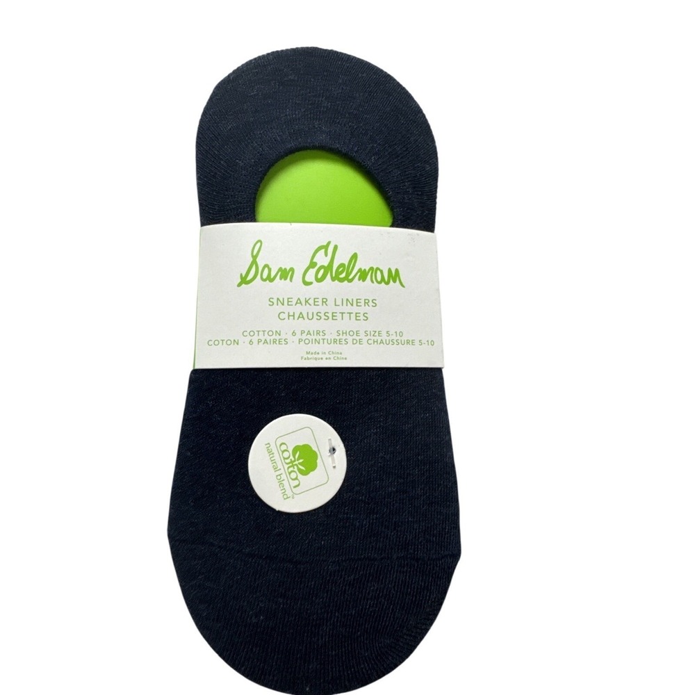 sam edelman Sneaker Liners Socks 6 Pairs Women Shoe Sz 5-10‎ No Show